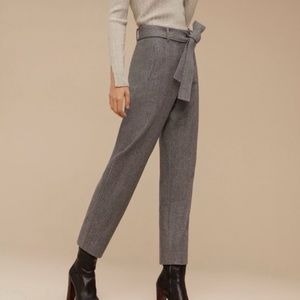 Wilfred Tie-Front Pant - Grey Wool